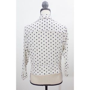 iris Jackets & Coats - Iris Black and White Polka Dot Jacket Size L iris Jackets & Coats - Iris Black and White Polka Dot Jacket Size L